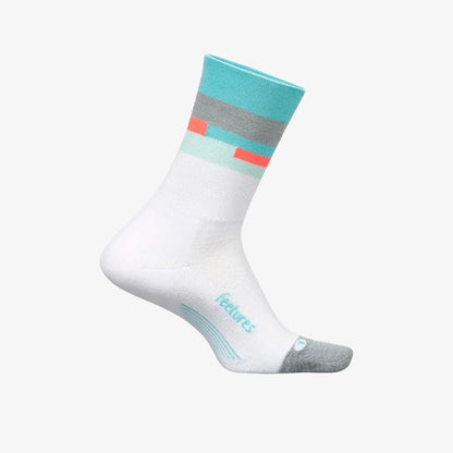 Medias Feetures Elite Light Cushion Crew Unisex Blanco