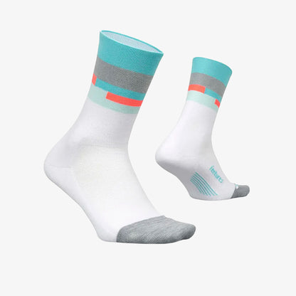 Medias Feetures Elite Light Cushion Crew Unisex Blanco