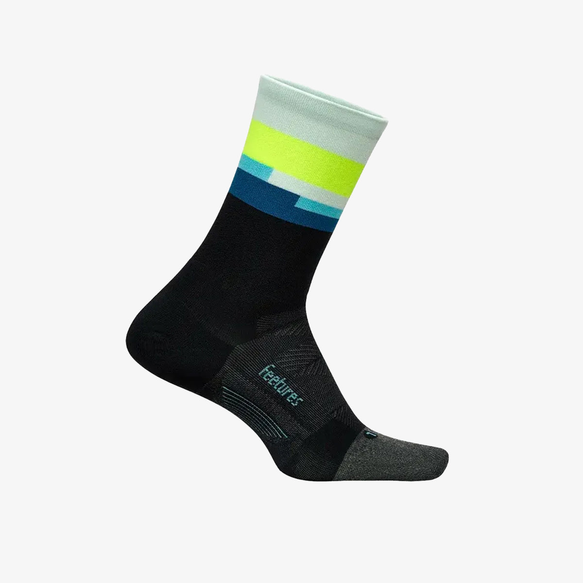 Medias Feetures Elite Minic Light Cushion Hombre Negro Verde