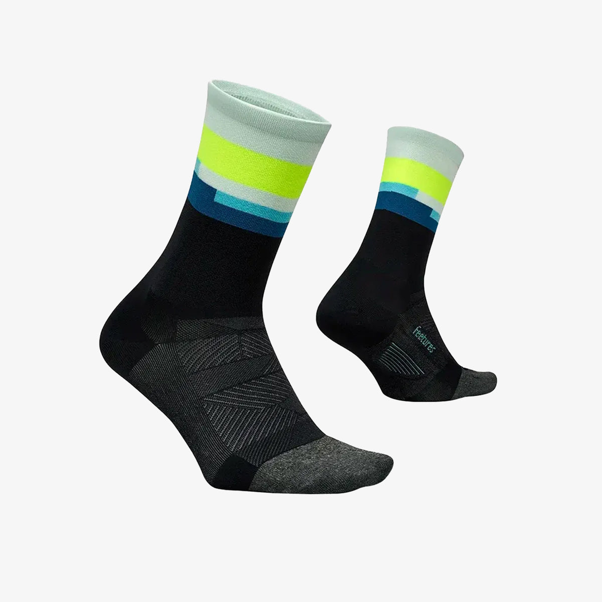 Medias Feetures Elite Minic Light Cushion Hombre Negro Verde