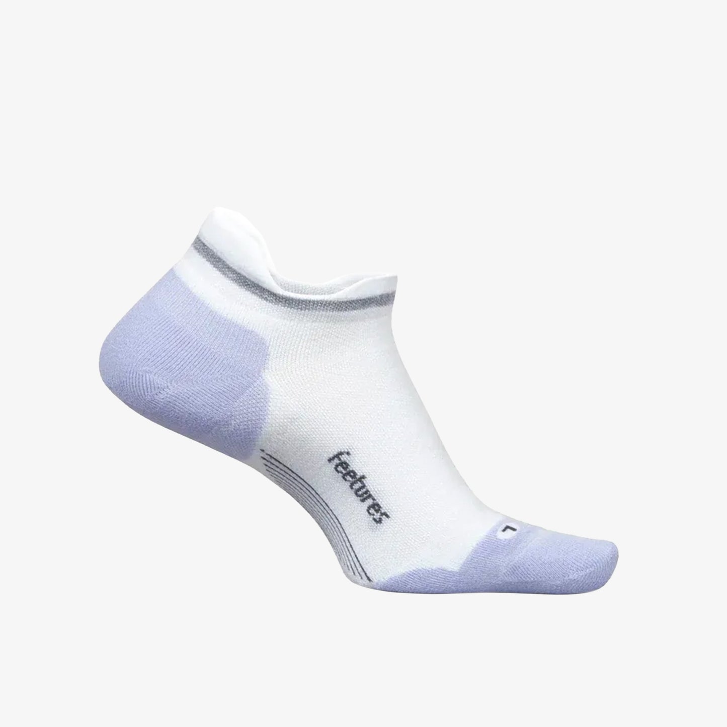 Medias Feetures Elite Max Cushion Unisex Blancas Lila