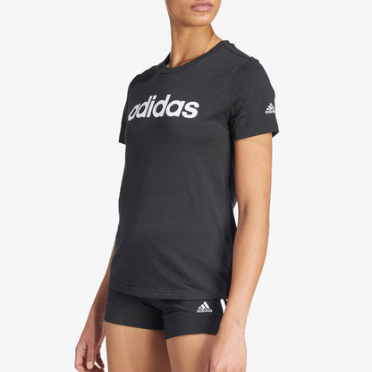 Camiseta Adidas Essentials Logo Mujer Negro