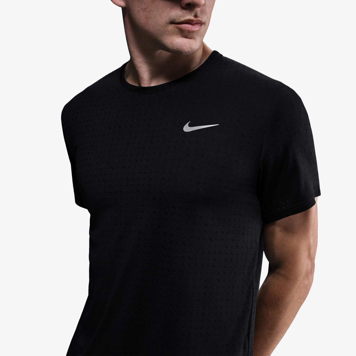Camiseta Nike Miler Breathe Hombre Negro