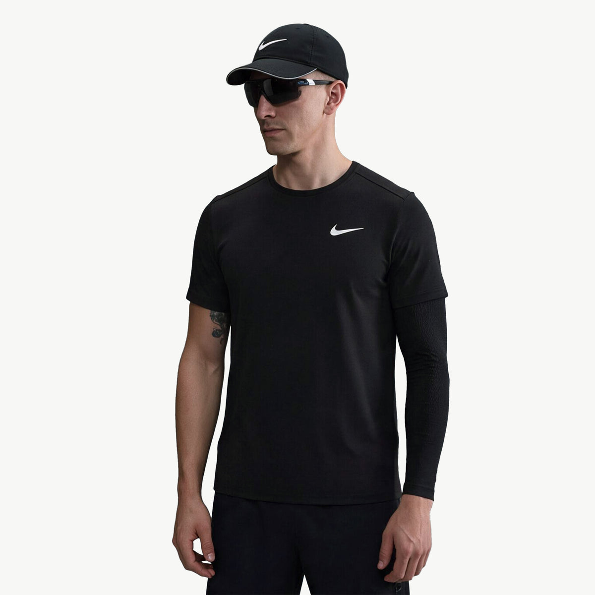 Camiseta Nike Miler Breathe Hombre Negro