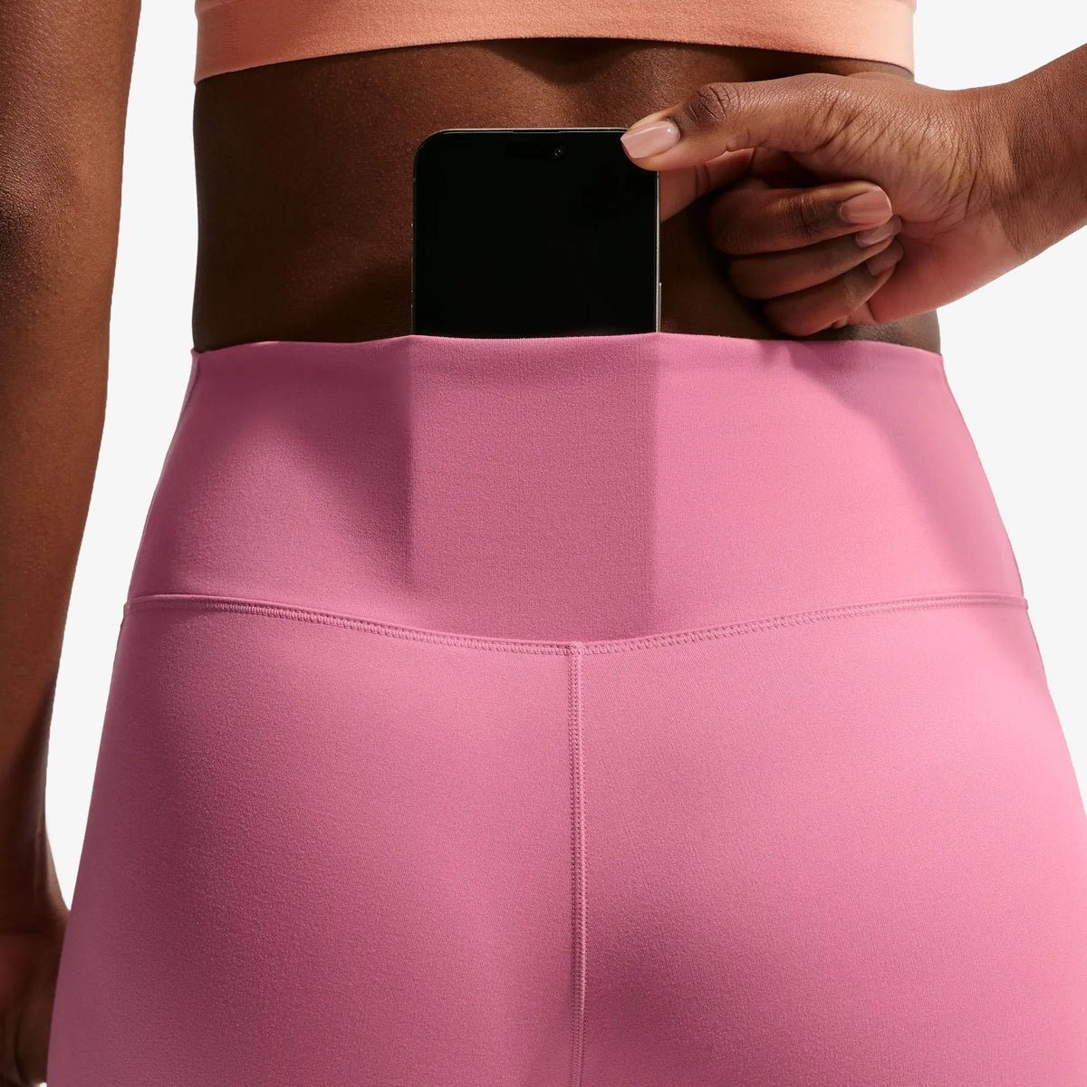 Lycra Nike One Seamless Front Mujer Rosado