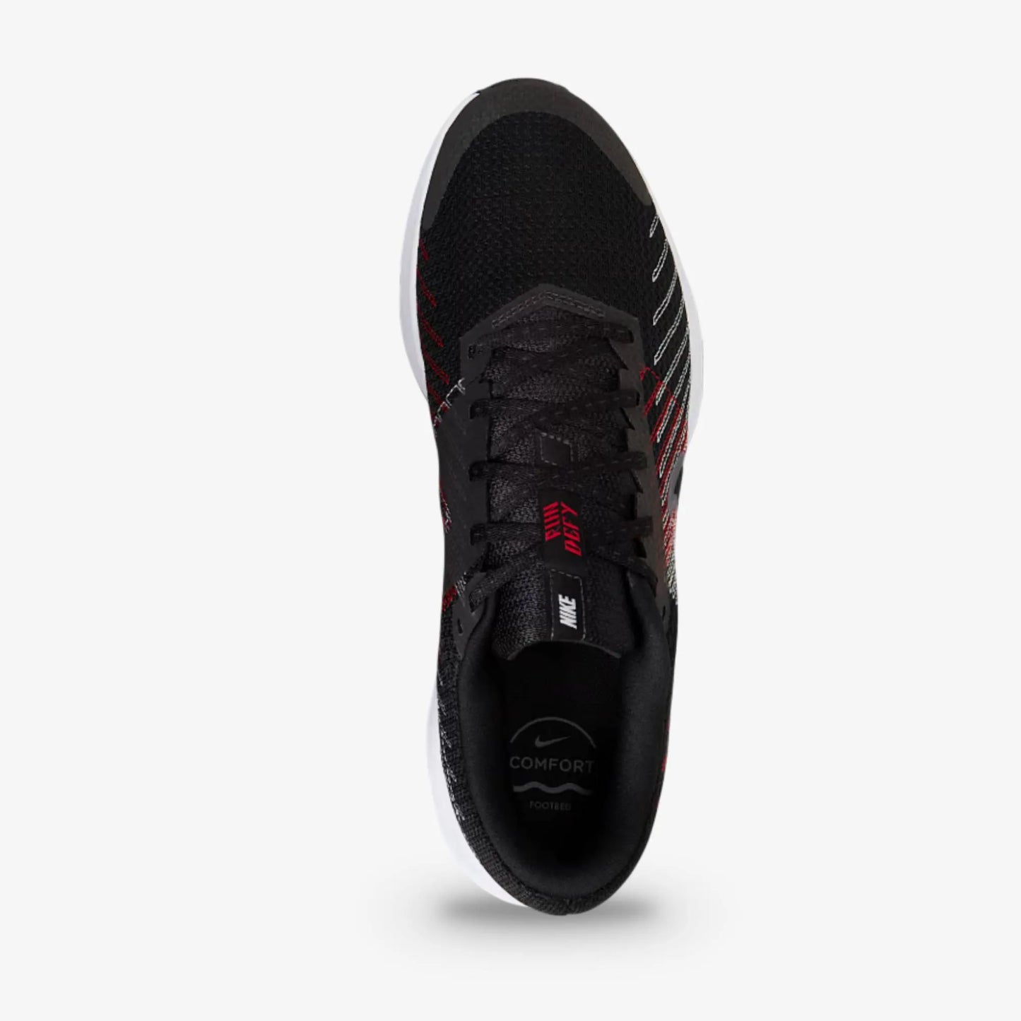 Tenis Nike Run Defy Hombre Negro Rojo