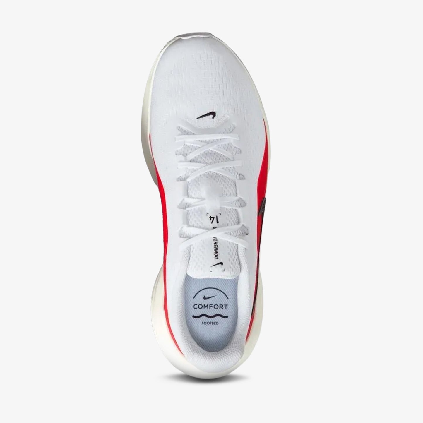 Tenis Nike Downshifter 14 Hombre Blanco Rojo