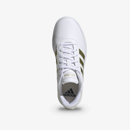 Tenis Adidas Court Plataforma Mujer Blanco Dorado