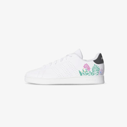Tenis Adidas Advantage Niño Blanco Negro