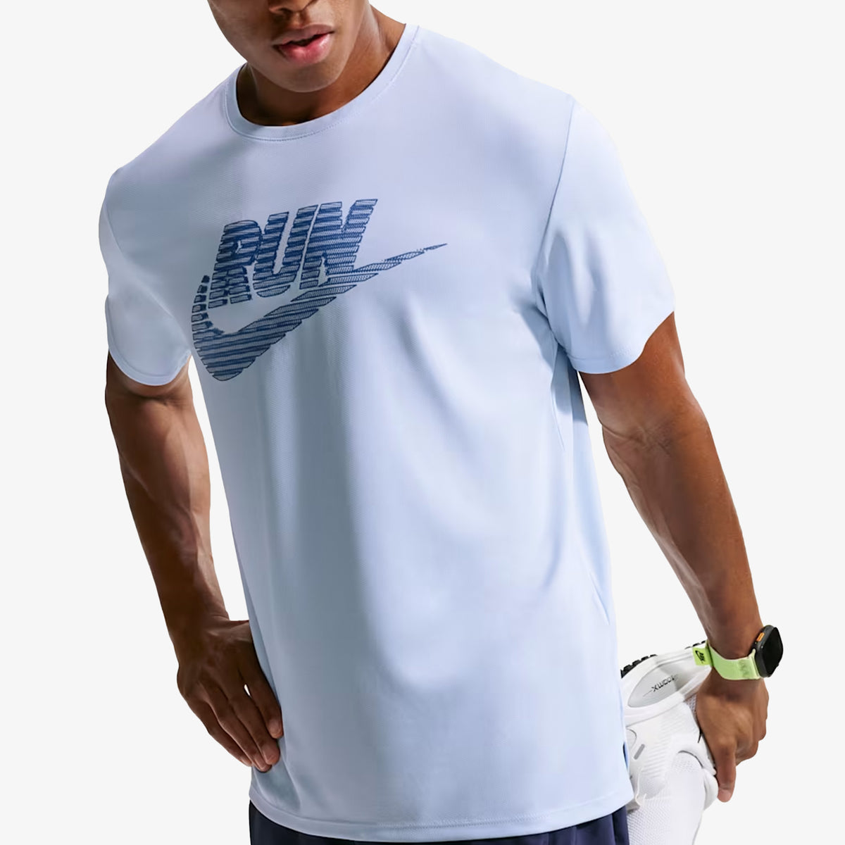 Camiseta Nike Hombre Azul/Estampado