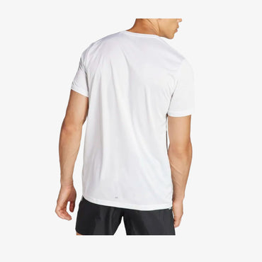 Camiseta Adidas Run It Hombre Blanco