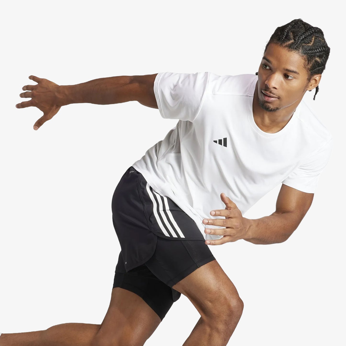 Camiseta Adidas Adizero Essentials Hombre Blanco