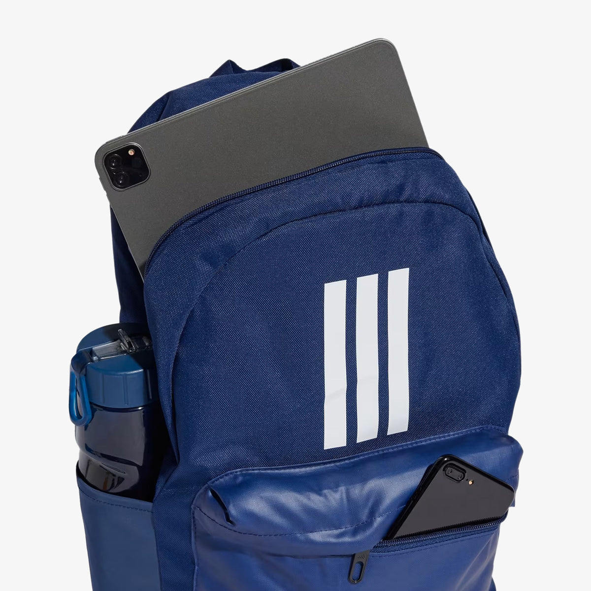 Morral Adidas Back To School 3 Rayas Unisex Azul Blanco