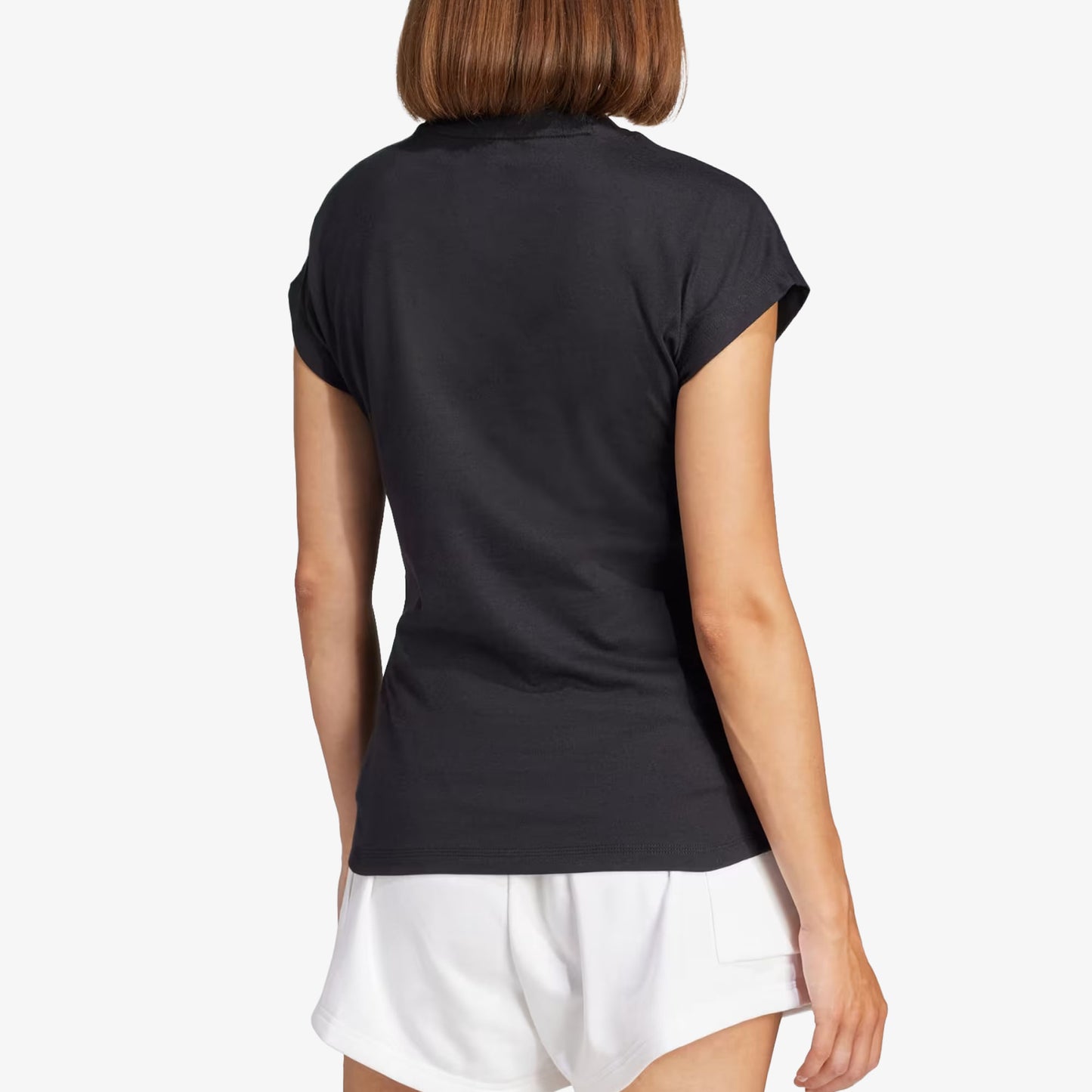 Camiseta de Algodón Essentials Linear Adidas Mujer Negro