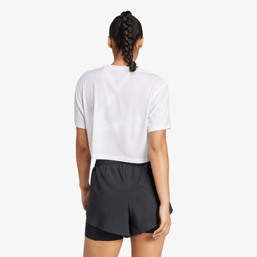 Camiseta Adidas Train Essentials Boxy Mujer Blanco