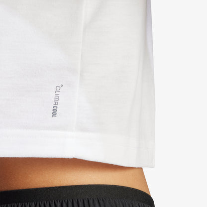 Camiseta Adidas Train Essentials Boxy Mujer Blanco