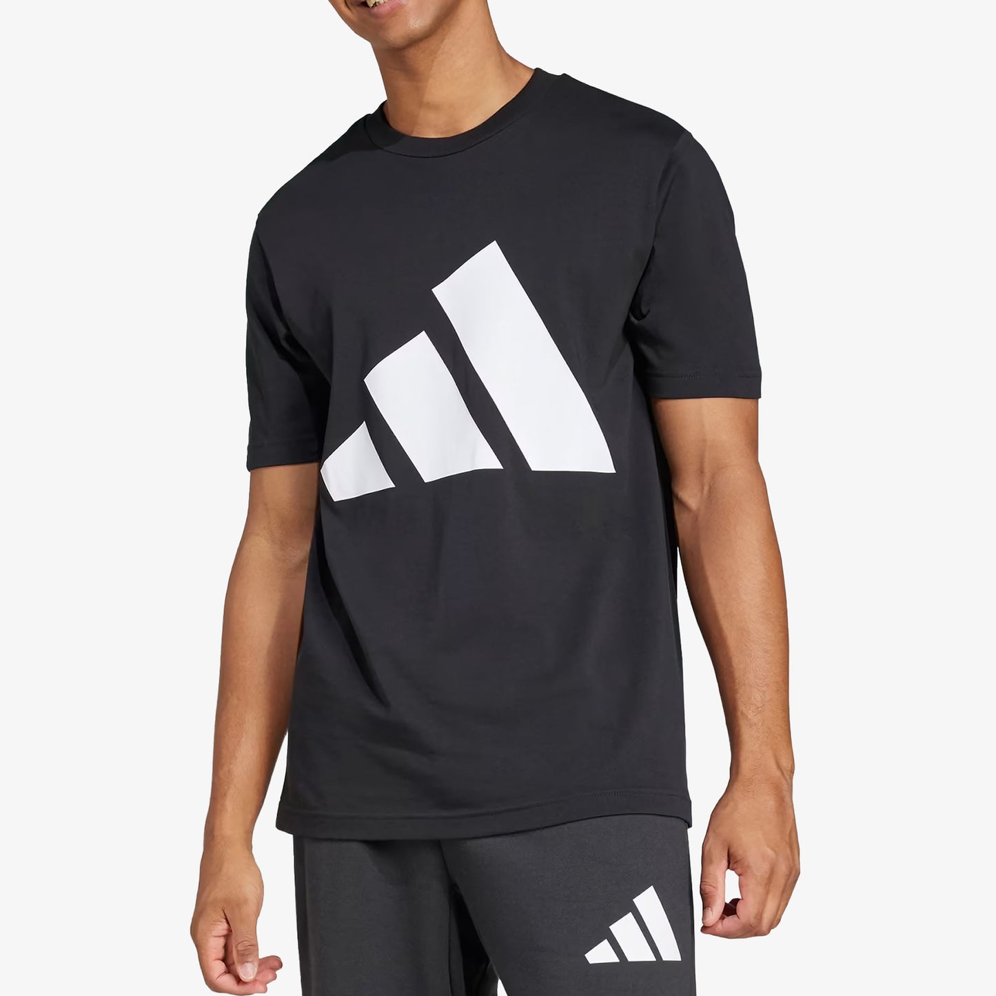 Camiseta Adidas Essentials Logo Grande Hombre Negro