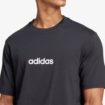 Camiseta Adidas Essentials Linear Single Jersey Hombre Negro
