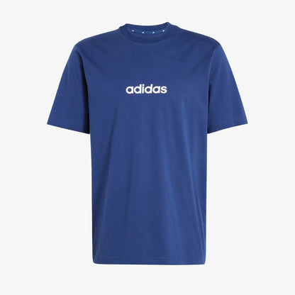Camiseta Adidas Essentials Linear Single Jersey Hombre Azul