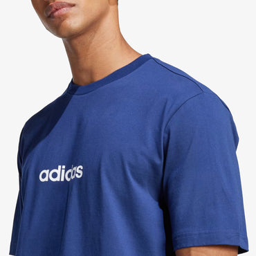 Camiseta Adidas Essentials Linear Single Jersey Hombre Azul