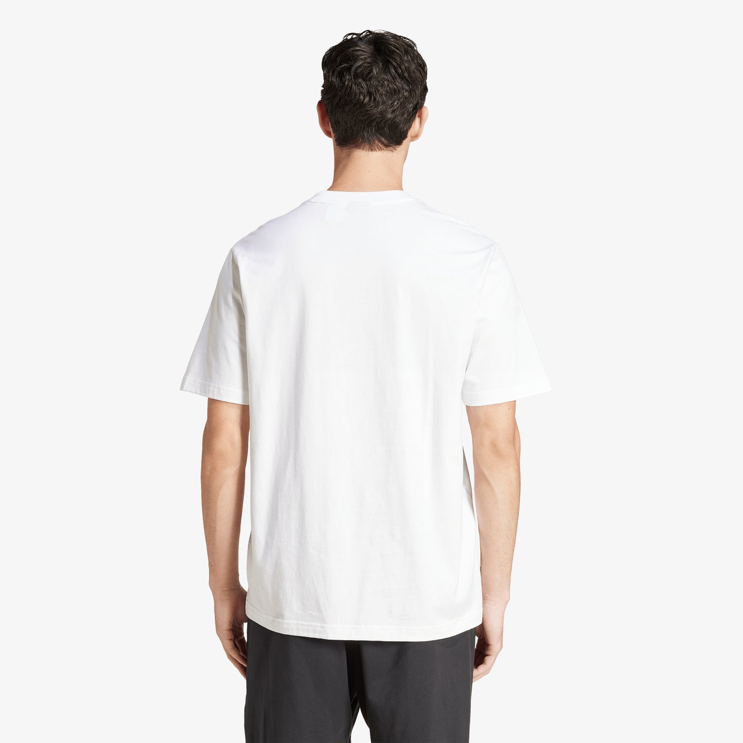 Camiseta Adidas Essentials Linear Single Jersey Hombre Blanco