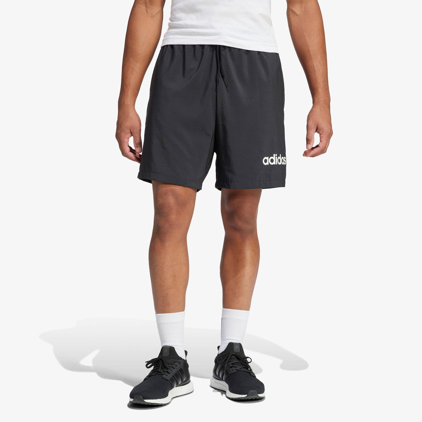 Pantaloneta Adidas Essentials Linear Logo Hombre Negro