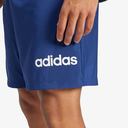 Pantaloneta Adidas Essentials Linear Logo Hombre Azul
