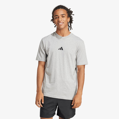 Camiseta Adidas Essentials Small Logo Hombre Gris