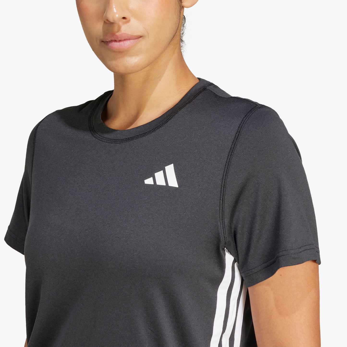Camiseta Adidas Essentials 3 Tiras Mujer Negro