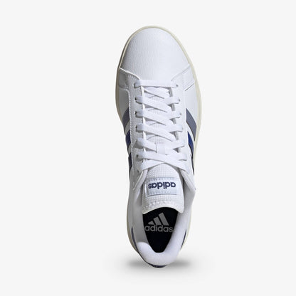 Tenis Grand Court Base 2.0 Hombre Blanco Azul