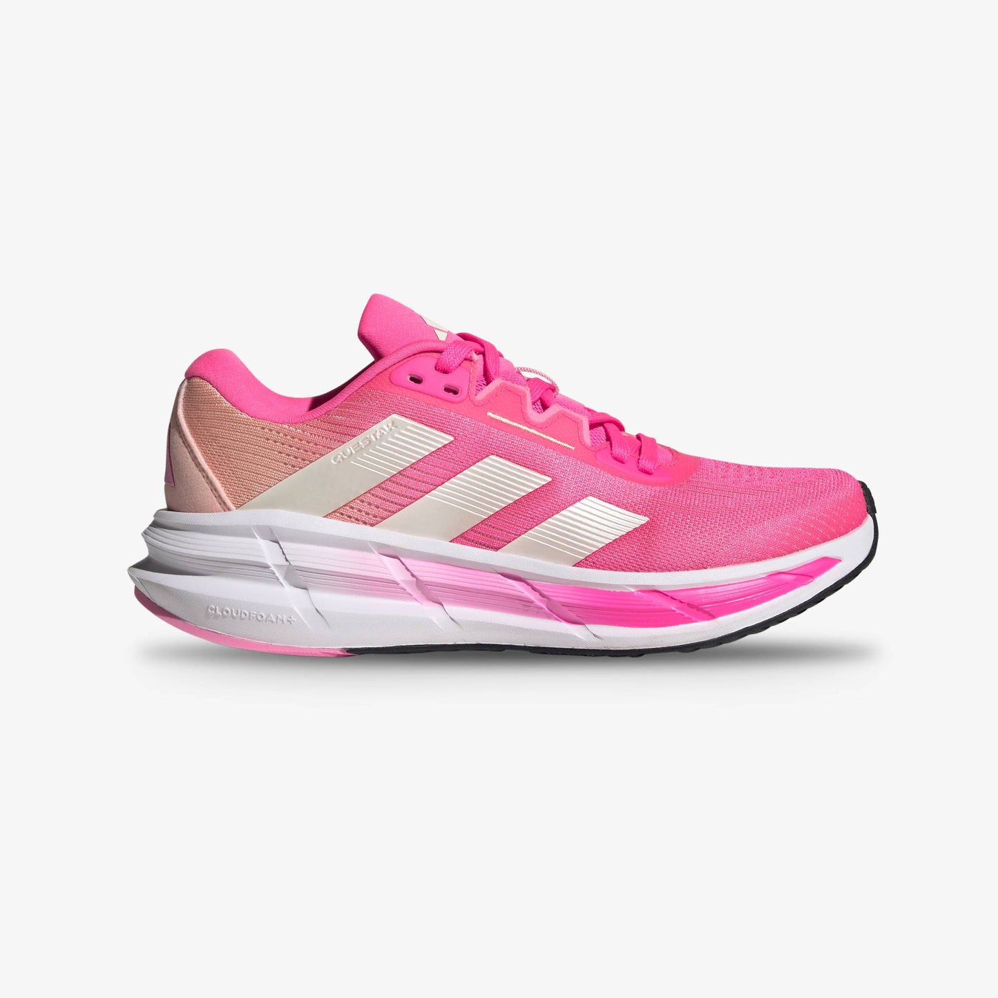 Tenis Adidas Questar 3 Mujer Rosado Blanco