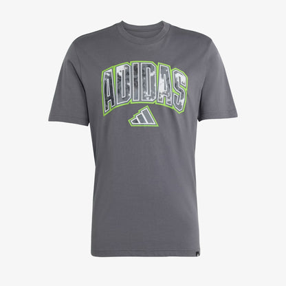 Camiseta Adidas Graphic Script Camuflaje Hombre Gris