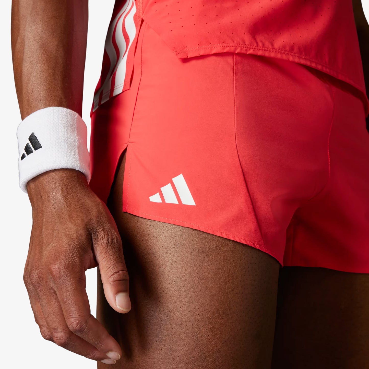 Pantaloneta Corta Adidas Adizero Running Hombre Rojo