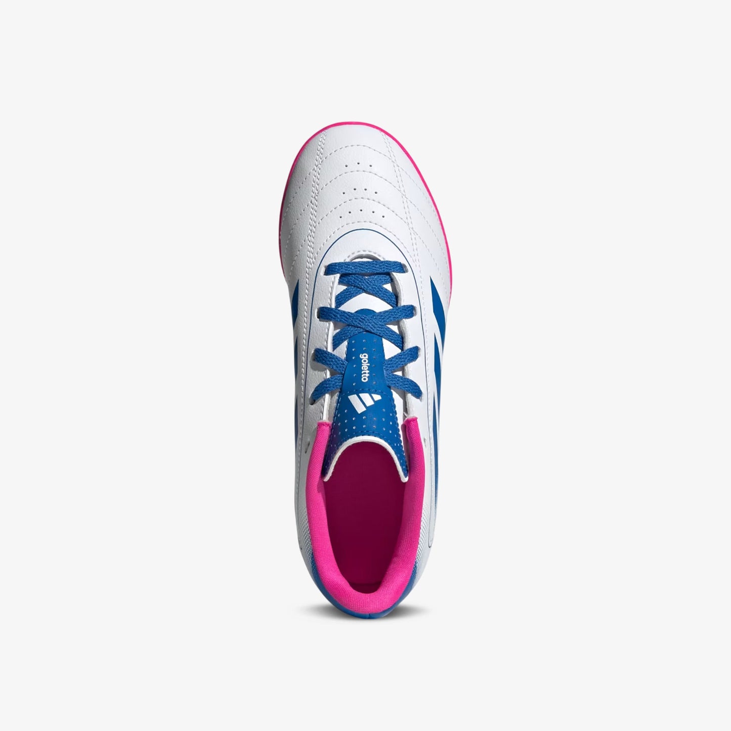 Guayos Sintetica Adidas Goletto IX Unisex Blanco Azul Fucsia