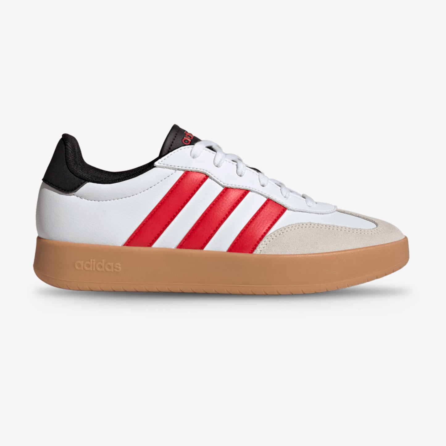 Tenis Adidas Barreda Hombre Blanco Rojo Gamuza