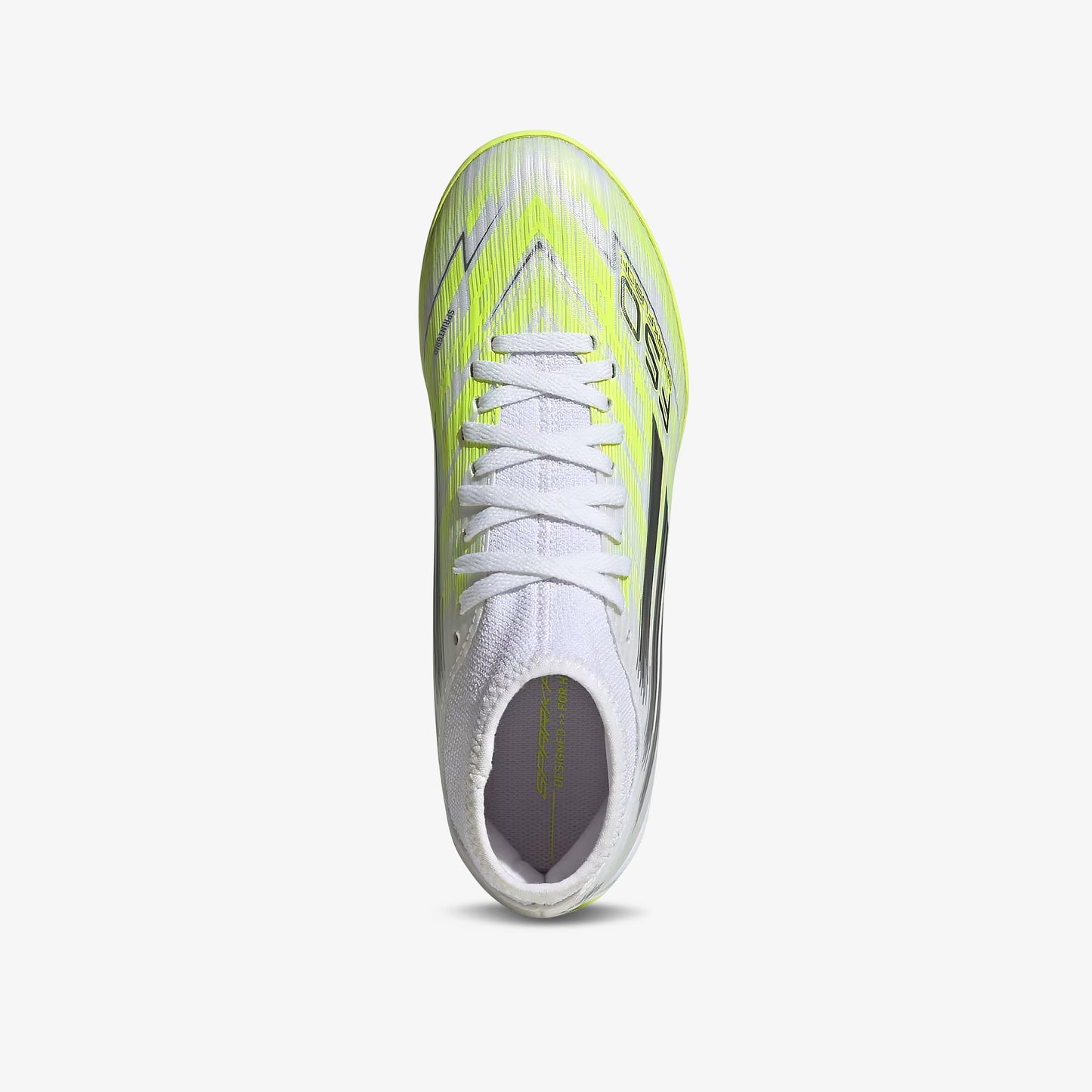 Guayos Sintética Adidas F50 Spark Fusion Club Mujer Blanco Amarillo