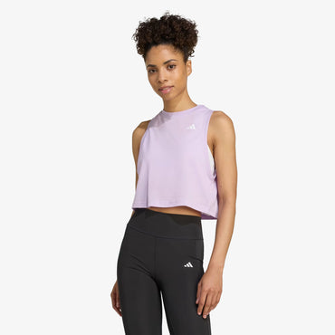 Camiseta Esqueleto Adidas Training Essentials Boxy Mujer Morado