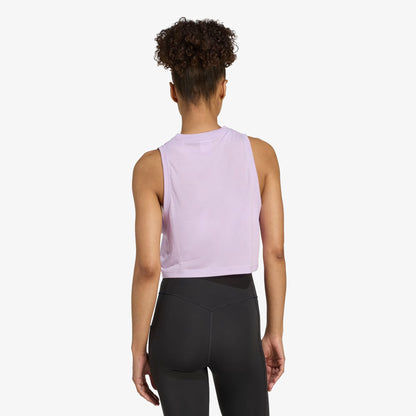 Camiseta Esqueleto Adidas Training Essentials Boxy Mujer Morado