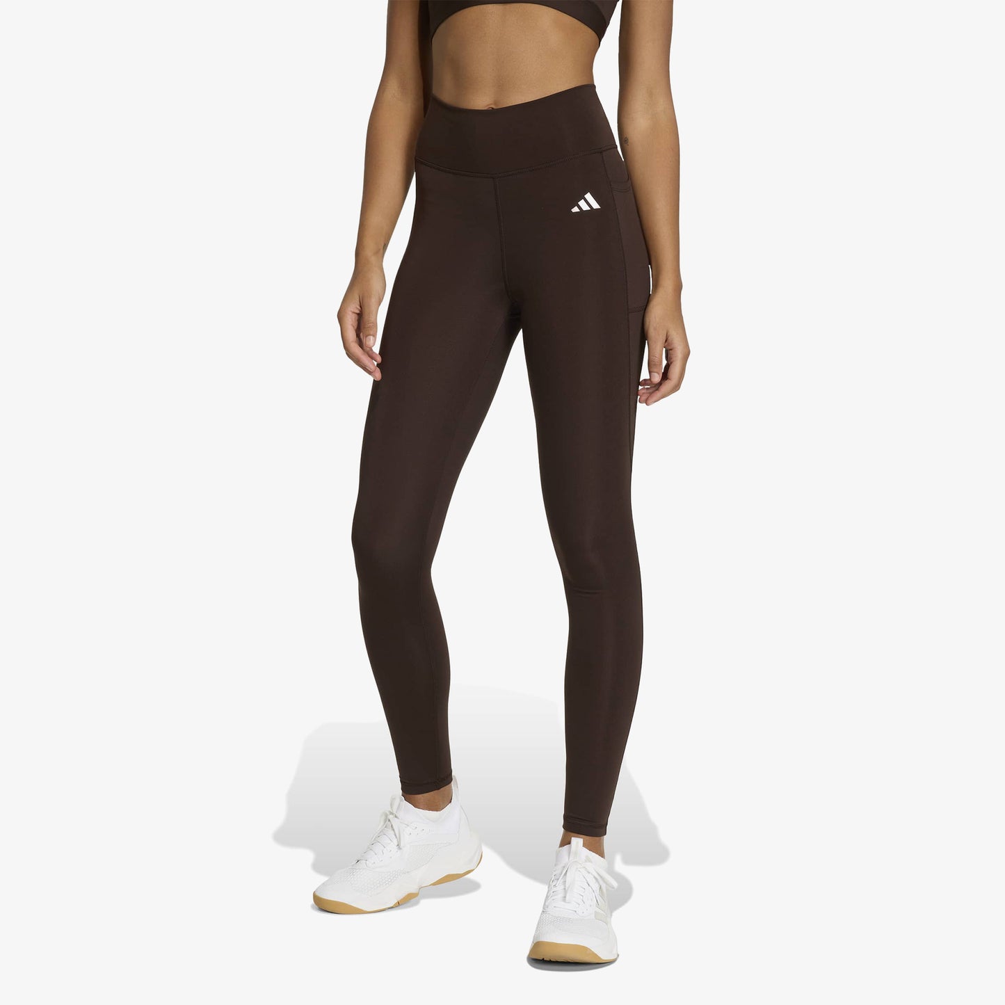Licra Larga Adidas Optime Essentials Mujer Café