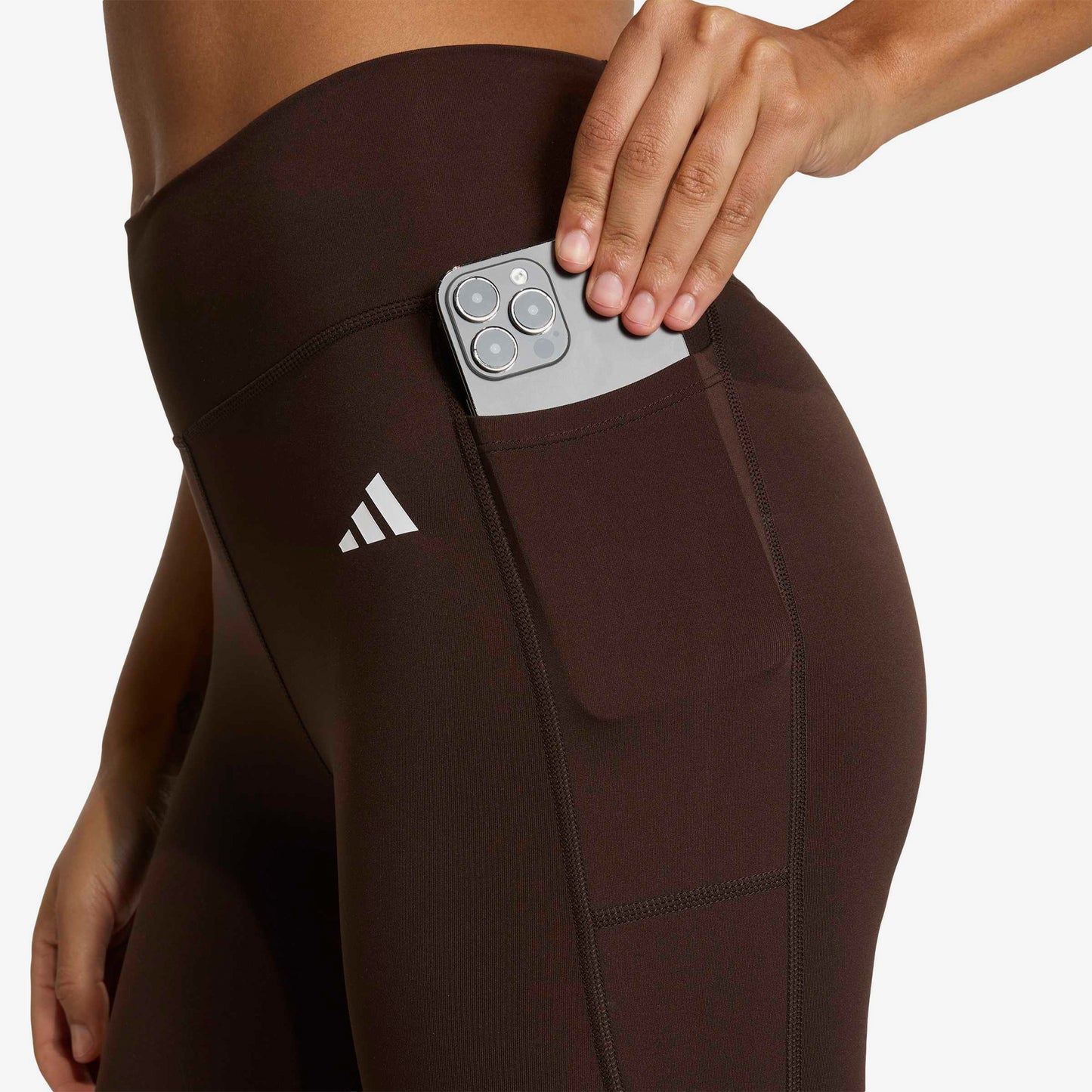 Licra Larga Adidas Optime Essentials Mujer Café