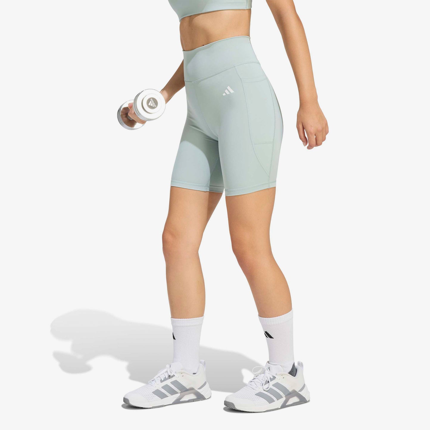 Licra Corta Adidas Optime Essentials Stash Mujer