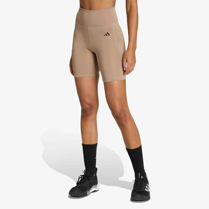 Licra Corta Adidas Optime Essentials Stash Mujer Café