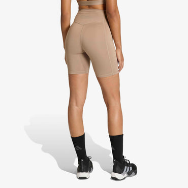 Licra Corta Adidas Optime Essentials Stash Mujer Café