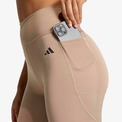 Licra Corta Adidas Optime Essentials Stash Mujer Café