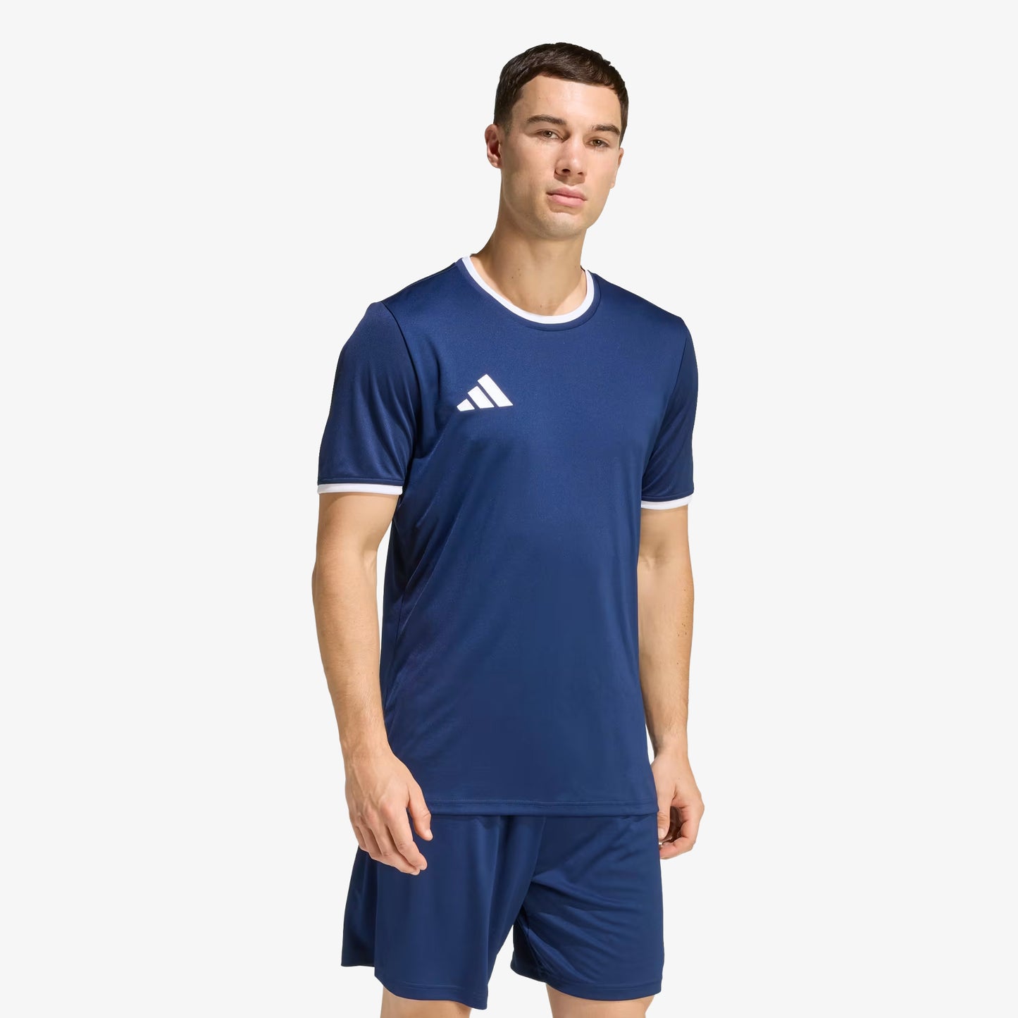 Camiseta Adidas Entrada 26 Hombre Azul Blanco