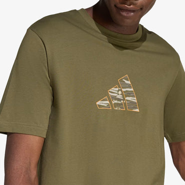 Camiseta Adidas Graphic Camo Explorer Hombre Verde