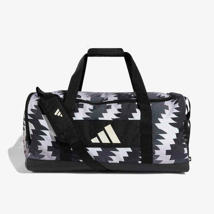 Maleta Deportiva Adidas Graphic Tiro Unisex Negro Blanco