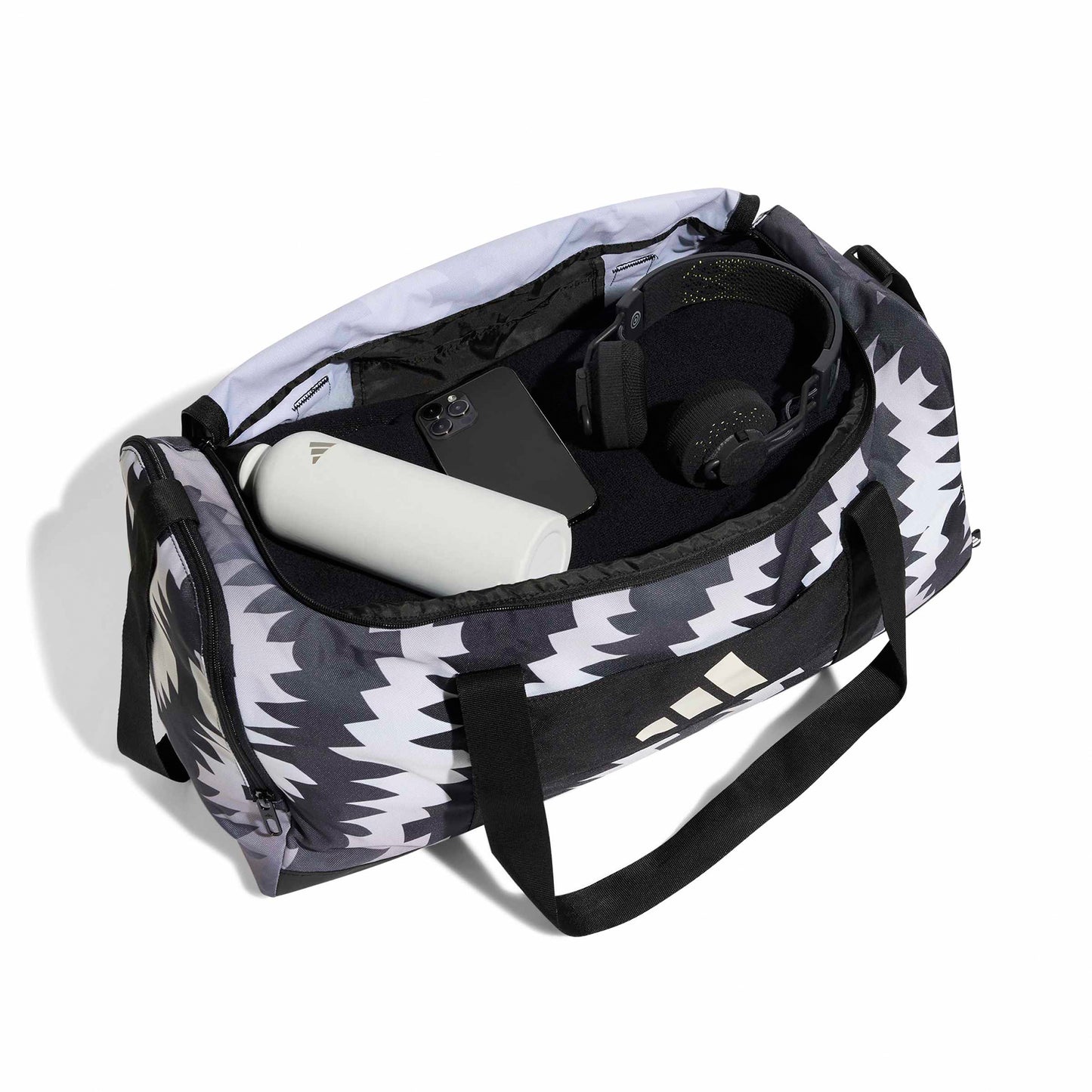 Maleta Deportiva Adidas Graphic Tiro Unisex Negro Blanco