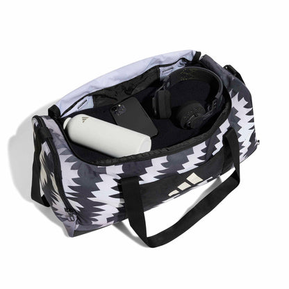 Maleta Deportiva Adidas Graphic Tiro Unisex Negro Blanco