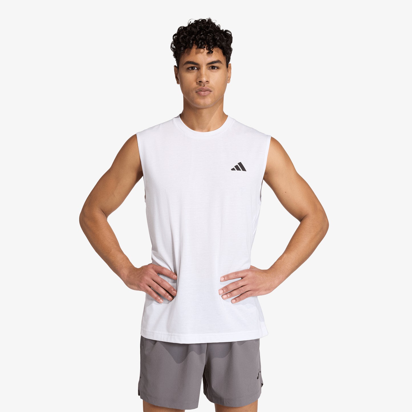 Camiseta Adidas Workout Essentials Feel Ready Hombre Blanco